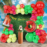 Watermelon Balloon Arch Kit | Red Green Summer Birthday Party Decor