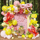 Pink Yellow Lemon Balloon Arch Kit | Bridal Shower, Birthday Party Decor