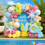 Pool Party Balloon Arch Kit | Tropical Beach Ball Birthday Decor