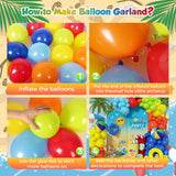 Pool Party Balloon Arch Kit | Tropical Hawaiian Garland, Beach Ball Accents (160pcs)