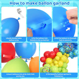 165pc Tropical Pool Party Balloon Arch Kit | Summer Luau Birthday Decor