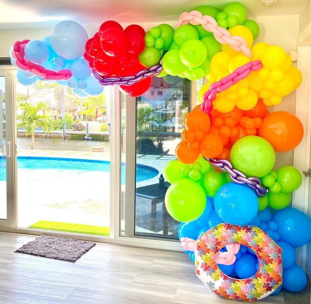 Tropical Balloon Arch Kit | Rainbow Garland, Summer Party Decor