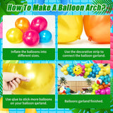 127pc Summer Pool Party Balloon Arch Kit | Tropical Hawaiian Garland, Beach Ball, Sun Balloons
