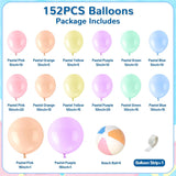 Pastel Beach Balloon Arch Kit | Macaron Pink Pool Garland, Beach Ball Accents