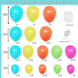Tropical Balloon Arch Kit | Hot Pink Yellow Luau Garland, Summer Birthday Party Decor