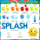 Summer Pool Balloon Arch Kit | Sun, Watermelon Foil Balloons, Hawaiian Birthday Decor