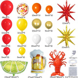 Crawfish Boil Balloon Arch Kit | Red, Yellow, Gold, Beer, Lemon Party Decor