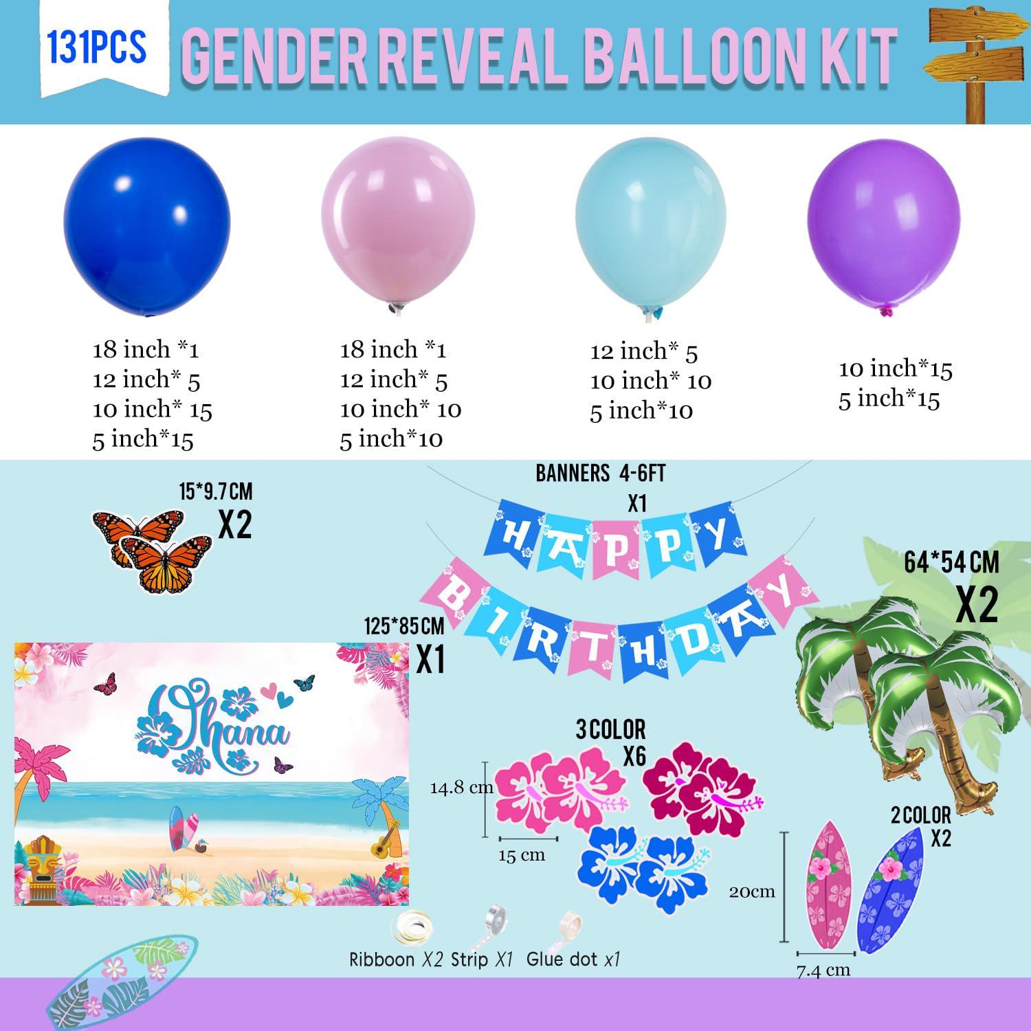 Hawaiian Balloon Garland Kit | Ohana Theme, Palm Tree, Aloha Party Decorations
