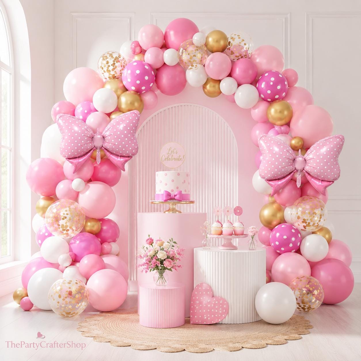 Pink Mouse Balloon Garland Arch Kit | Birthday, Baby Shower, Cartoon Party Decor