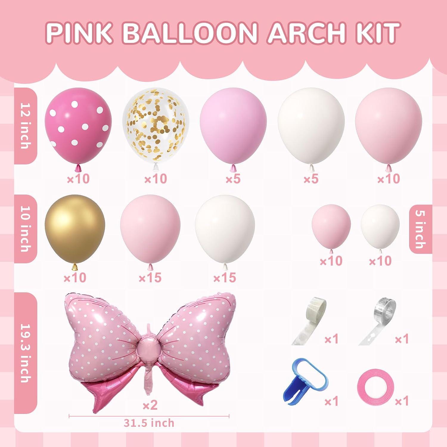 Pink Mouse Balloon Garland Arch Kit | Birthday, Baby Shower, Cartoon Party Decor