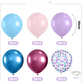 Metallic Confetti Balloons | Pink, Blue, Purple Party Decor (12 Inch)