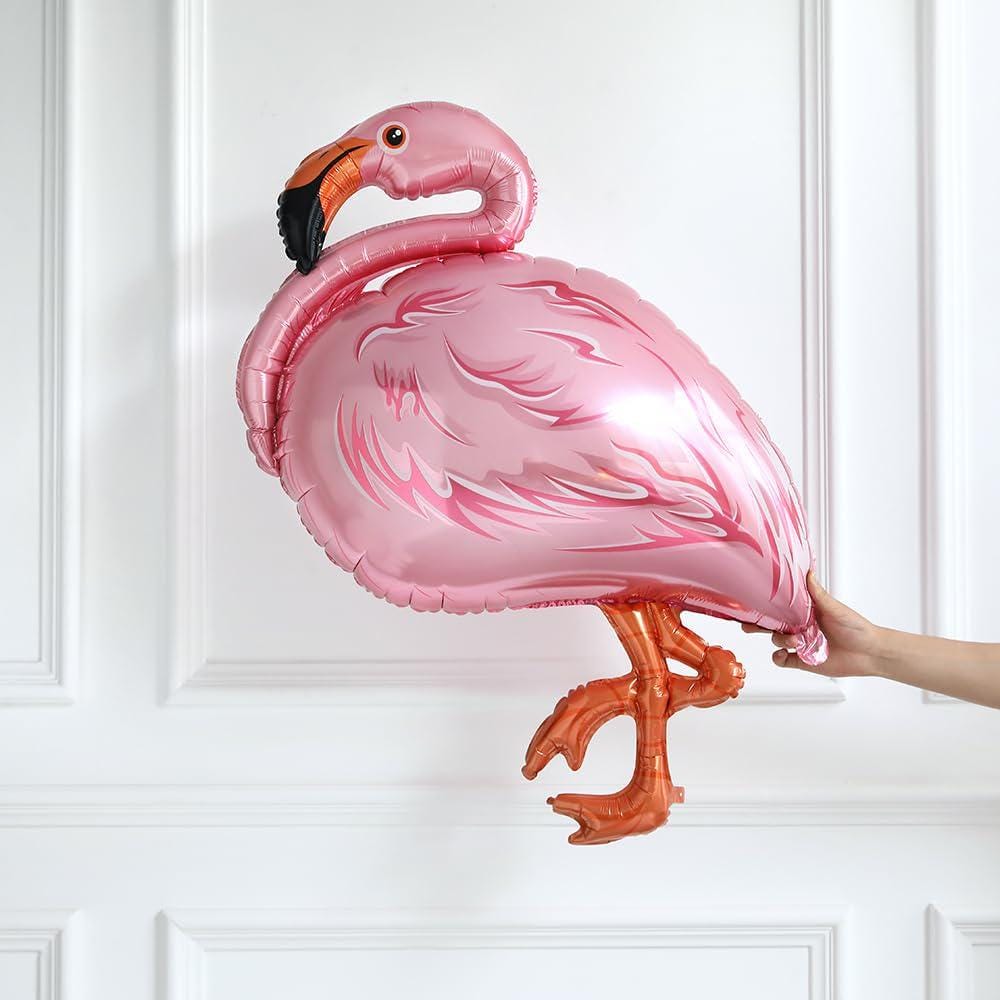 Tropical Flamingo Balloon Arch Kit | Pink Orange Luau Party Decor, Hawaiian Birthday Bash
