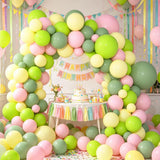 Olive Green Pink Yellow Balloon Arch Kit | Summer Beach Birthday Party Decor