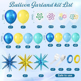 Underwater Birthday Balloon Arch Kit | Blue Yellow Star Party Decor