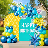Underwater Birthday Balloon Arch Kit | Blue Yellow Star Party Decor