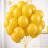 Mustard Yellow Latex Balloons | 12 Inch Party Decor (101pc)
