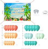 Beach Birthday Balloon Arch Kit | Aqua Coral Gold Ocean Backdrop Decorations