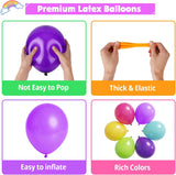 Tropical Rainbow Balloon Arch Kit | Fuchsia, Purple, Mint Green Party Decor