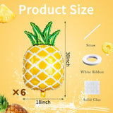 Gold Pineapple Foil Balloons | 30 Inch Tropical Fruit Party Decor