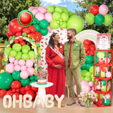 Watermelon Baby Shower Decorations | Balloon Arch, Backdrop, Boxes, Tablecloth