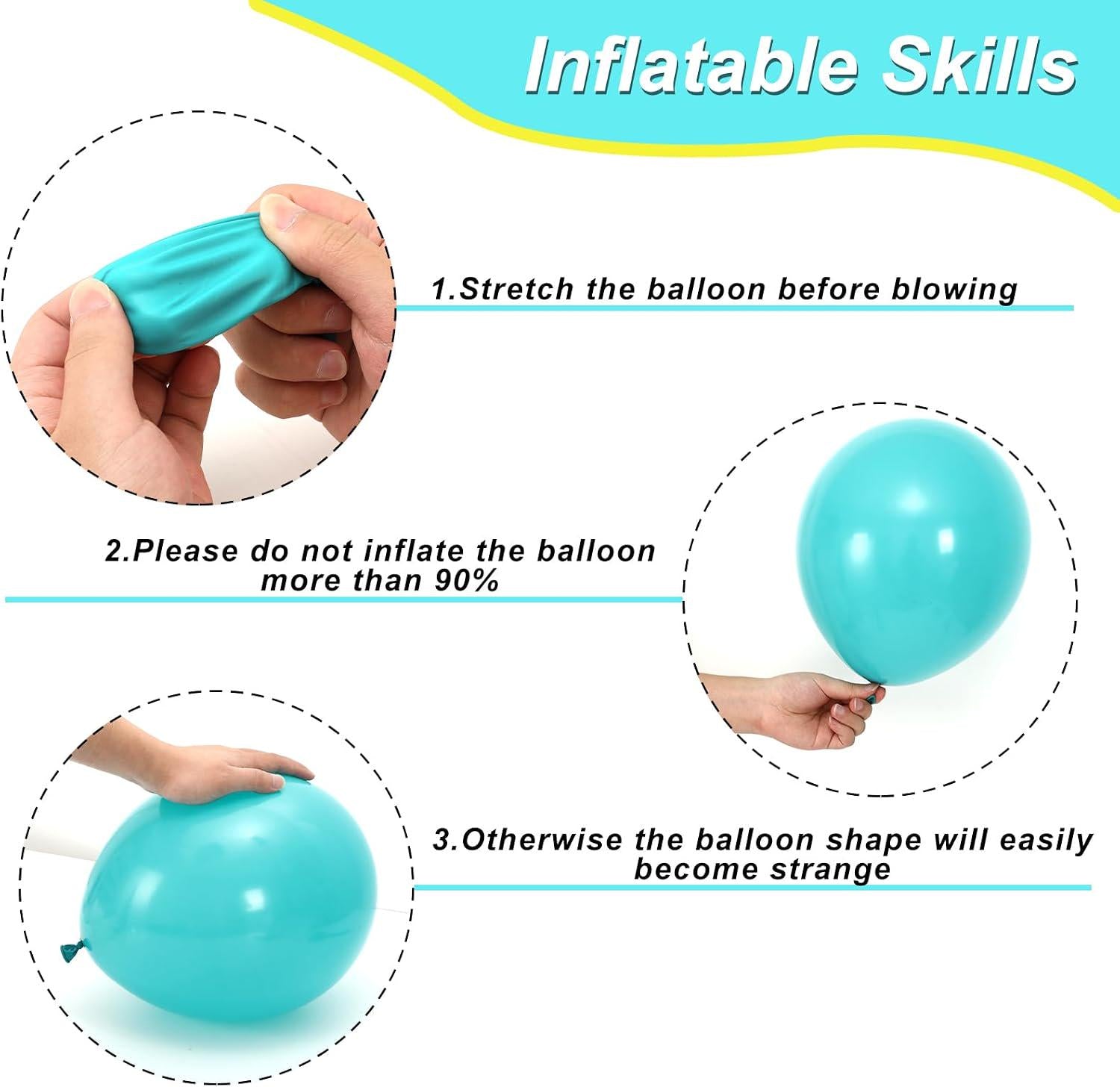 Cartoon Sea Sponge Balloons | Teal, Blue, Yellow Undersea Party Decor