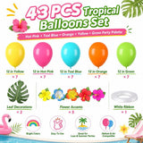 Tropical Fruit Leaf Balloons | Hawaiian Luau Summer Beach Party Decor