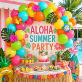 Tropical Fruit Leaf Balloons | Hawaiian Luau Summer Beach Party Decor