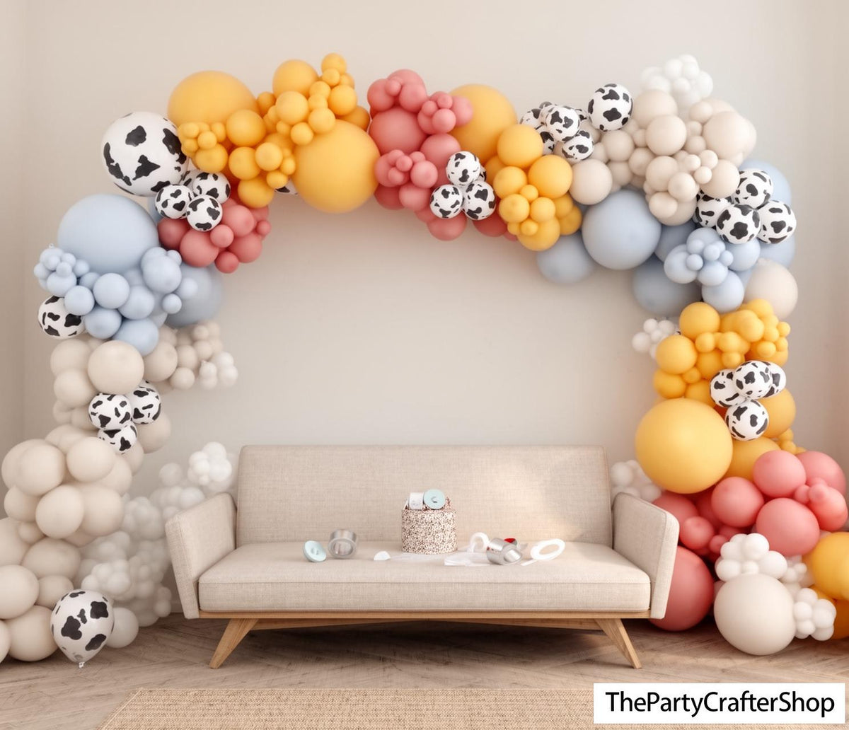Cow Print Balloon Kit | Farmhouse Country Western Party Decor