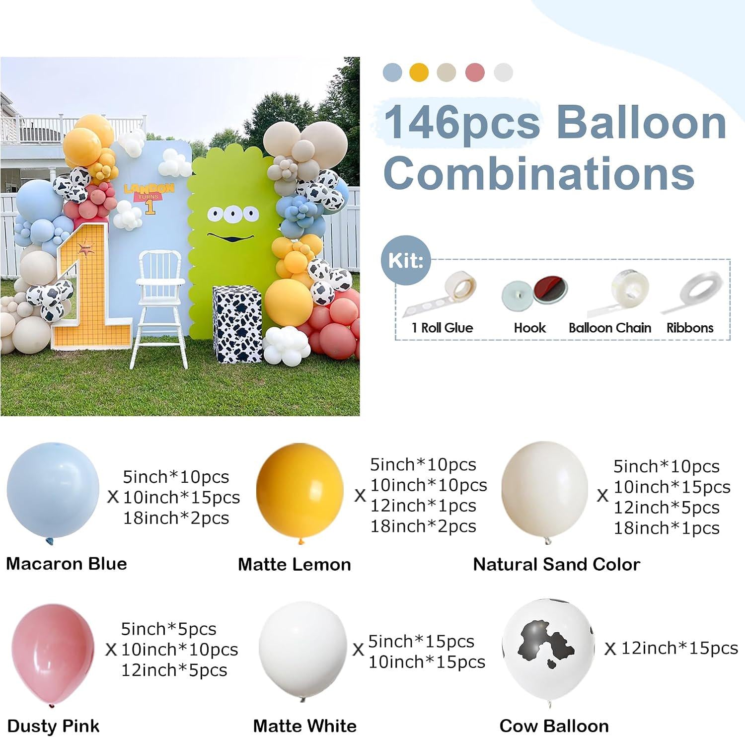 Cow Print Balloon Kit | Farmhouse Country Western Party Decor