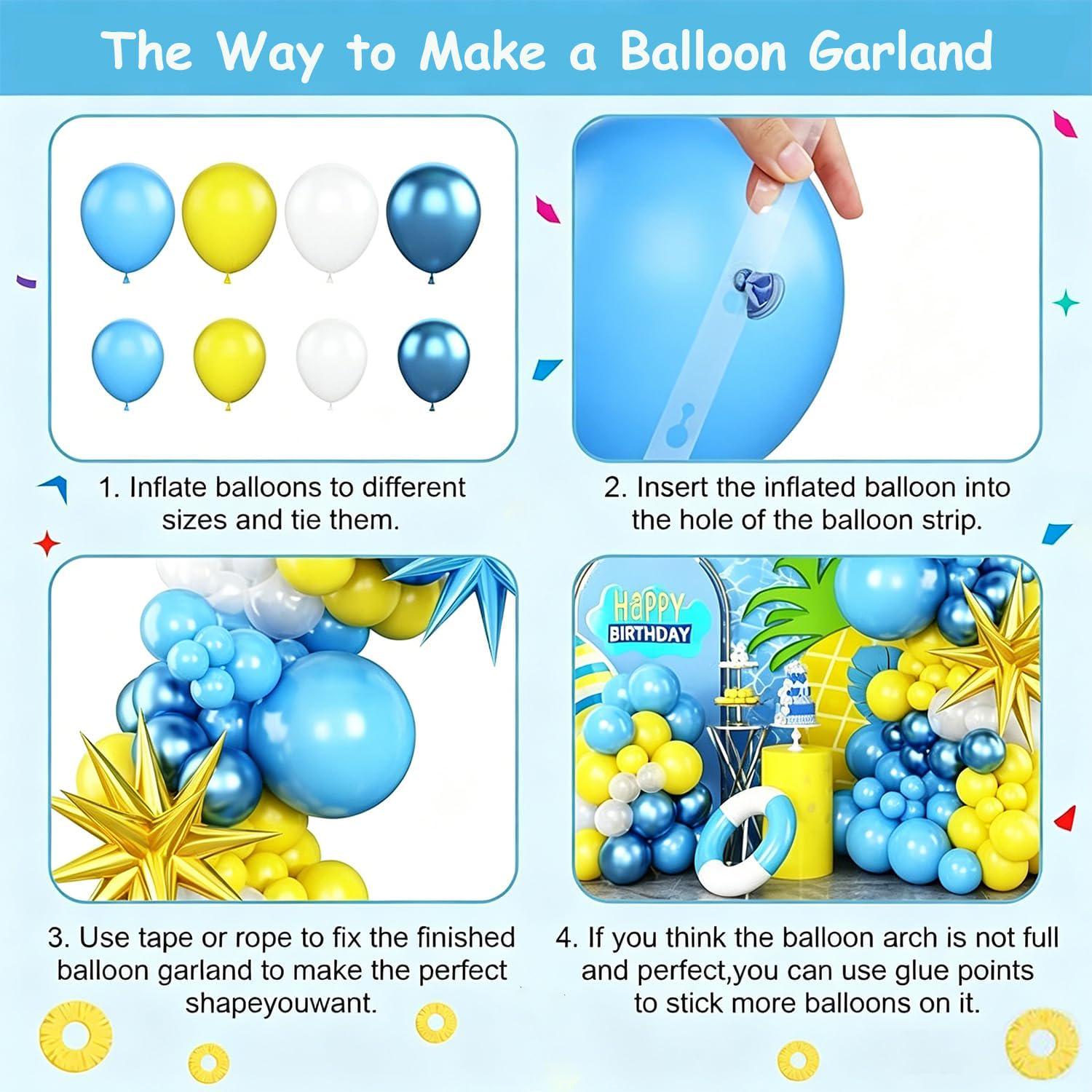 Hawaiian Balloon Garland Kit, Tropical Luau Party Arch Decor