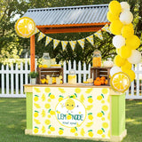 Lemonade Stand Party Decor Kit, Yellow White Balloons, Summer Birthday Banner