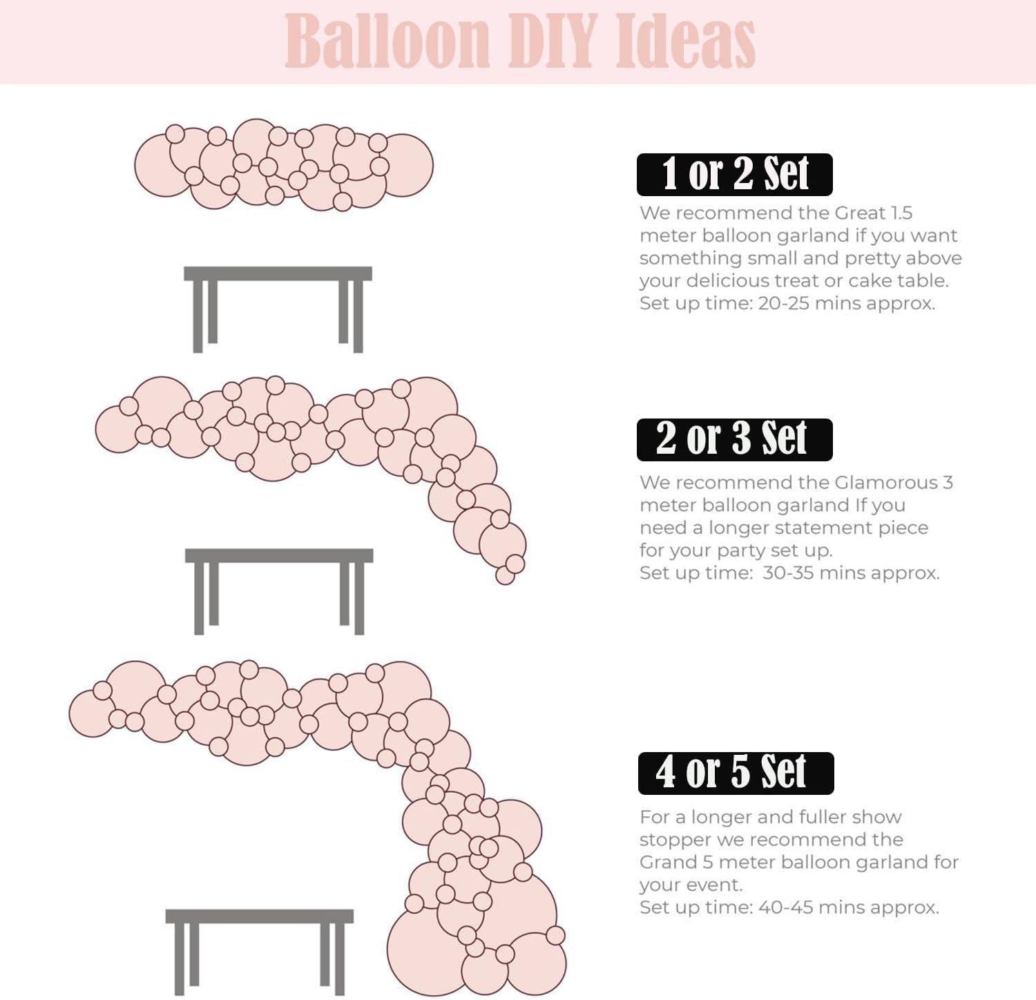 Pink Orange Gold Balloon Arch Kit, Confetti Garland for Birthday, Baby Shower, Wedding Decor