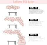 Pink Orange Gold Balloon Arch Kit, Confetti Garland for Birthday, Baby Shower, Wedding Decor