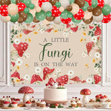 Mushroom Baby Shower Decorations, A Little Fungi Banner, Balloon Garland, Garden Party Decor