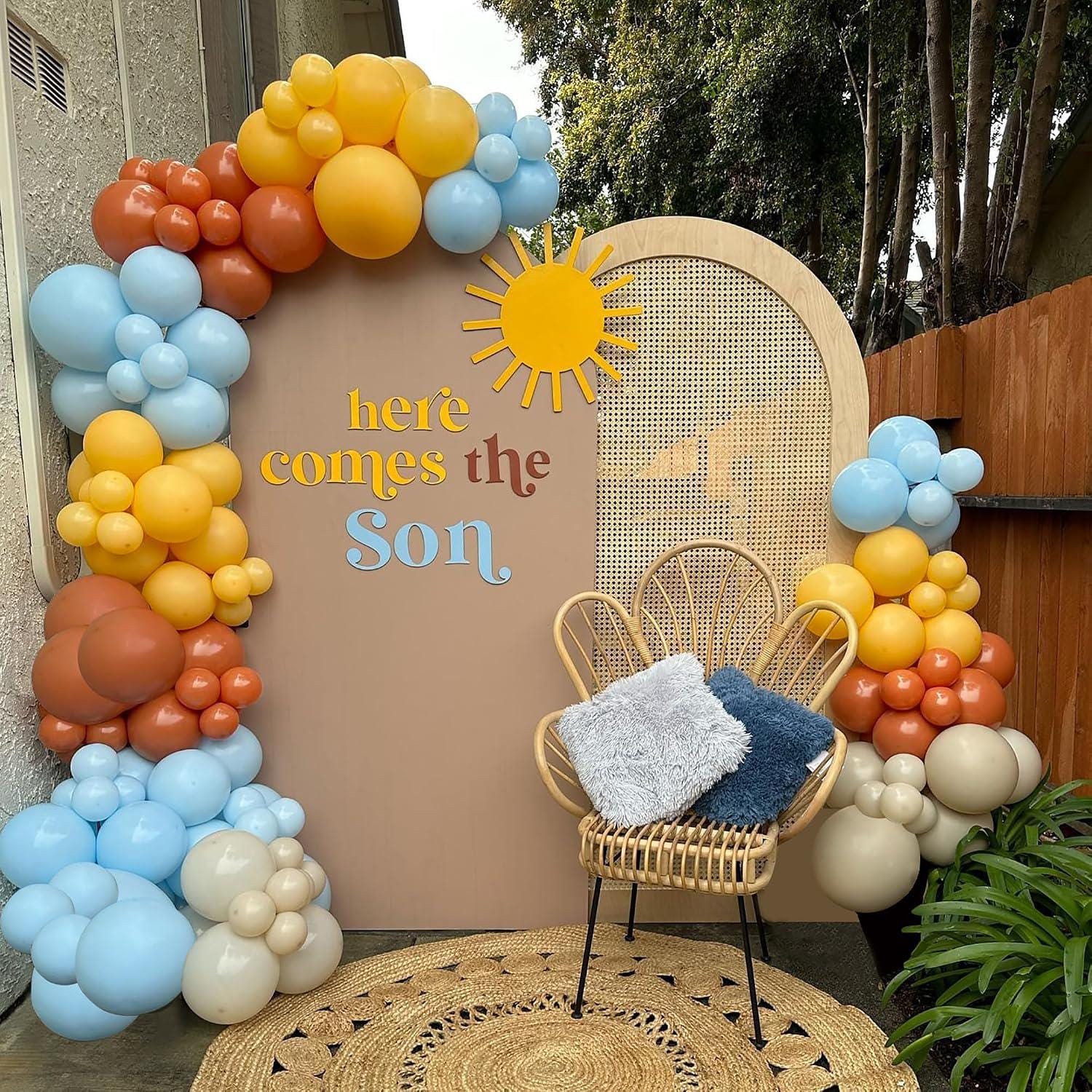 Matte Balloon Garland Kit, Retro Colors, Baby Shower, Birthday Party Decor