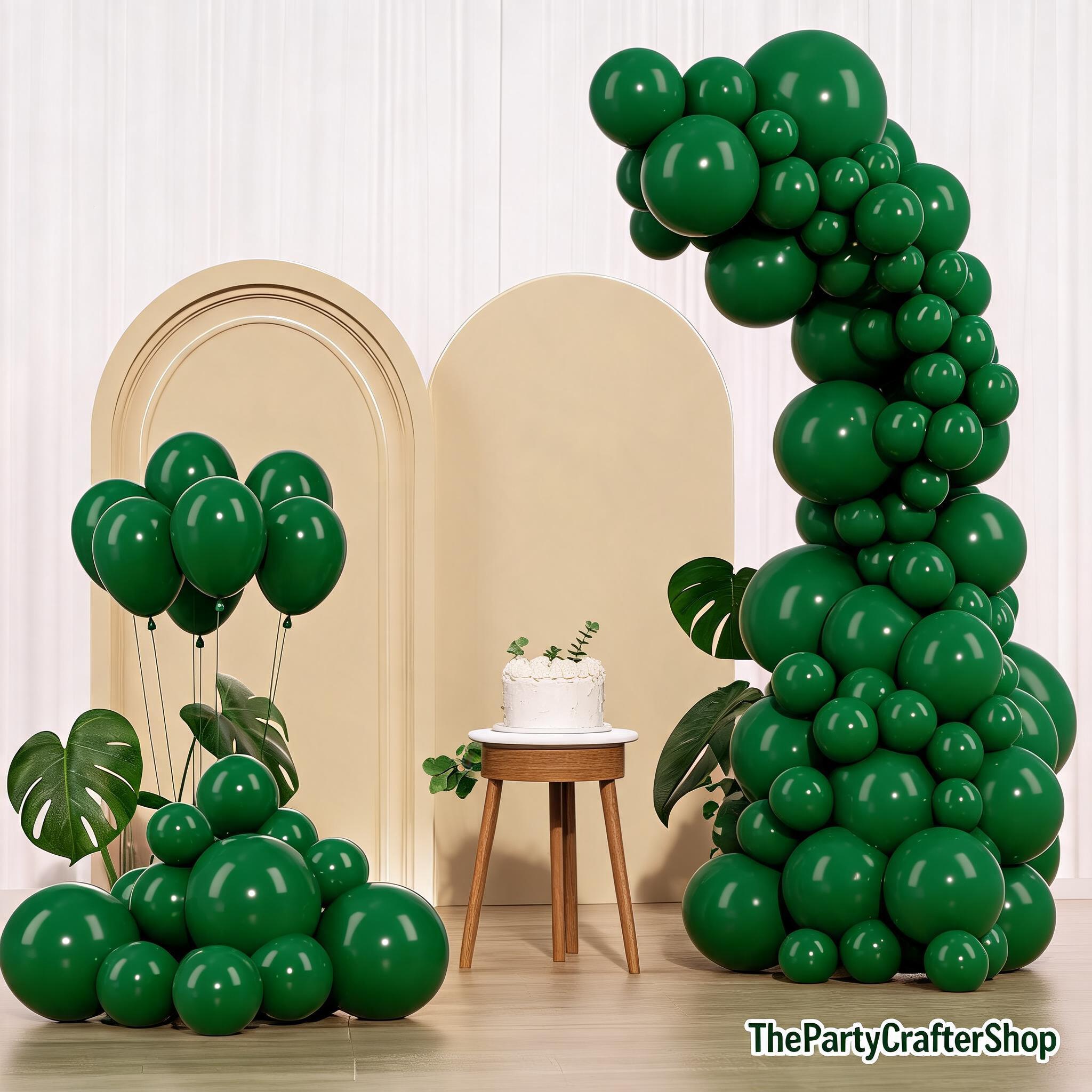 Dark Green Balloon Garland Kit, Forest Jungle Birthday Baby Shower Decor