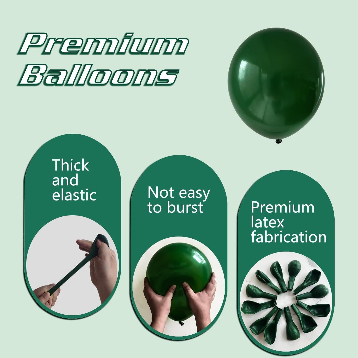 Dark Green Balloon Garland Kit, Forest Jungle Birthday Baby Shower Decor