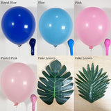 Blue Pink Balloon Arch Kit, Tropical Hawaiian Party Decor, Baby Shower Garland