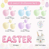 Pastel Easter Balloon Arch Kit, Bunny Garland for Spring Baby Shower Birthday