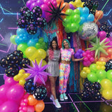 Neon Balloon Arch Kit | Glow in Dark Garland, 80s 90s Disco Party Decor