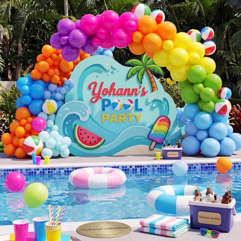 Tropical Balloon Arch Kit | Pool Party Garland, Summer Luau Decor (115 Pieces)