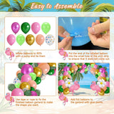 Tropical Balloon Arch Kit | Flamingo, Palm Leaf Luau Party Decor