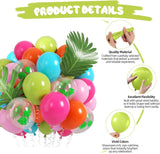 Tropical Balloon Kit | Teal, Orange, Hot Pink Palm Leaf Party Decor