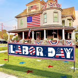 Large Happy Labor Day Patriotic Banner, Outdoor Indoor Party Yard Sign
