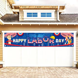 Happy Labor Day Fabric Banner, Patriotic Photo Backdrop, Indoor Outdoor Decorations