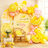 Lemonade Balloon Arch Garland Kit | Pink Yellow Party Decor (136 Pc)
