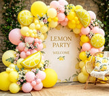 Lemonade Balloon Arch Garland Kit | Pink Yellow Party Decor (136 Pc)