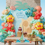 Luau Aloha Balloon Arch Kit | Tropical Hawaiian Party Decor, Summer Birthday Garland