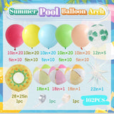 Pool Party Balloon Garland Kit | Tropical Pastel Beach Ball Swim Ring Decor