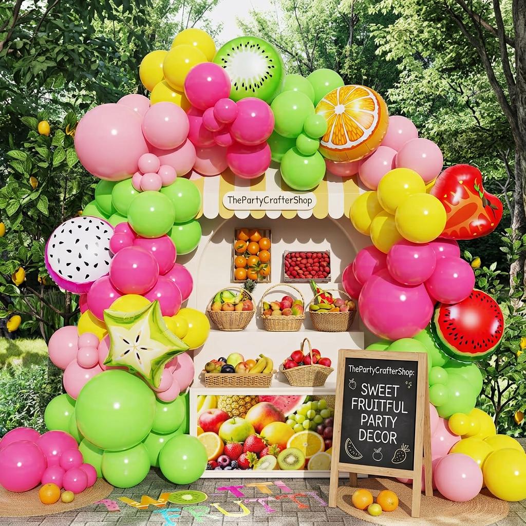 Fruit Party Balloon Garland Kit | Watermelon Pineapple Summer Decor